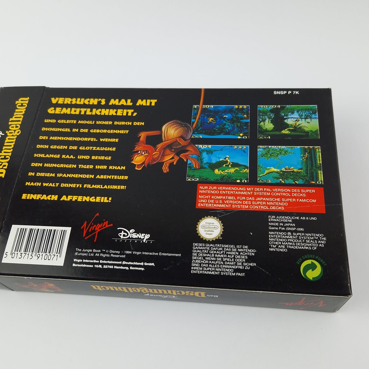 Super Nintendo Spiel : Disney das Dschungelbuch - Modul Anleitung OVP cib | SNES