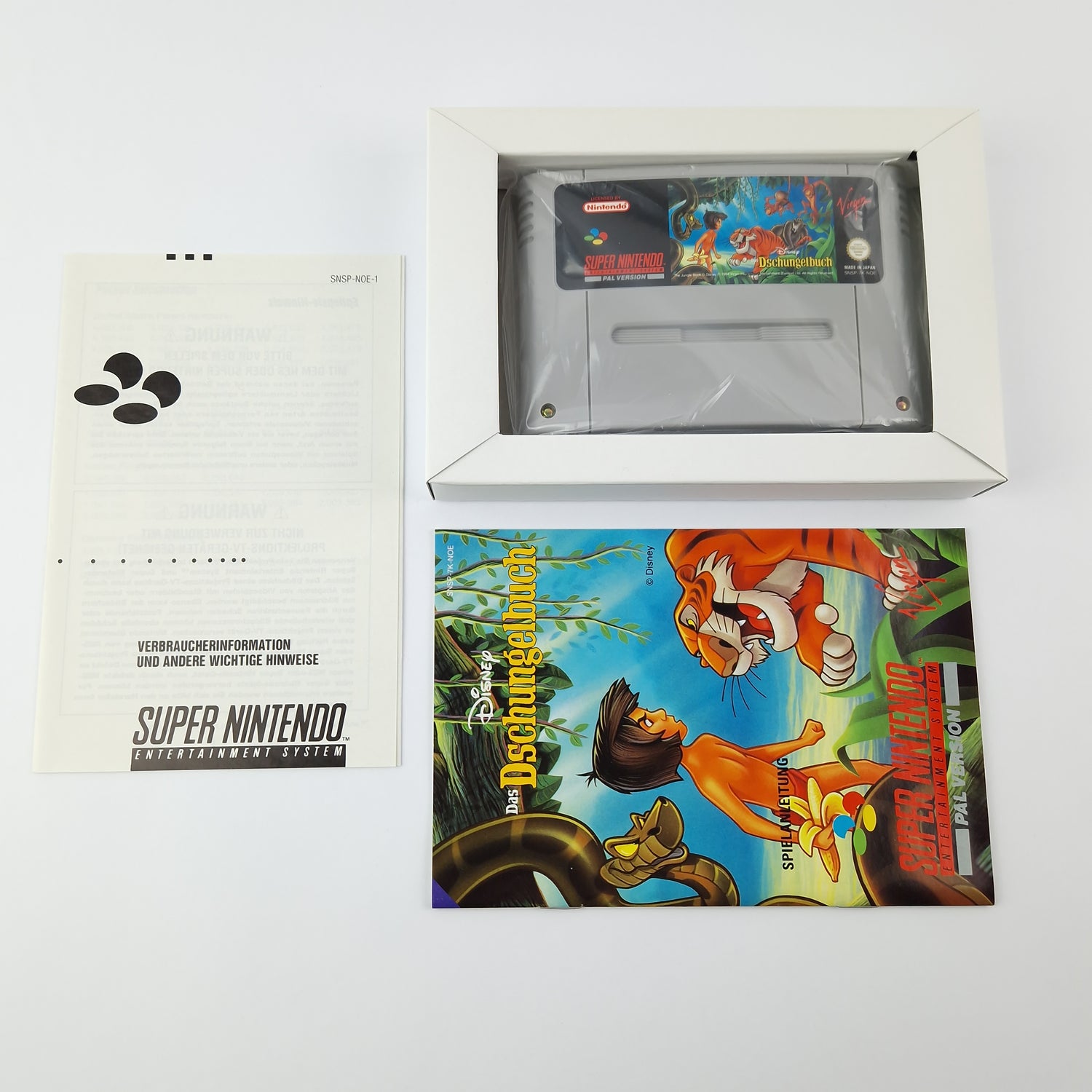 Super Nintendo Spiel : Disney das Dschungelbuch - Modul Anleitung OVP cib | SNES