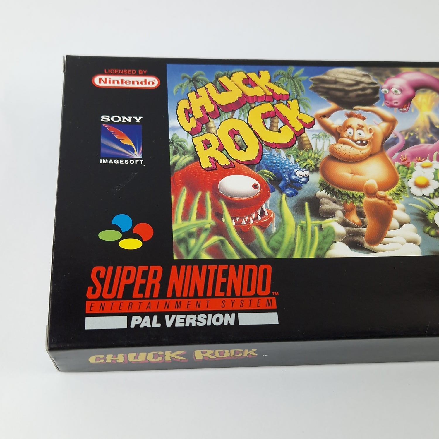 Super Nintendo Spiel : Chuck Rock - Modul Anleitung OVP cib | SNES PAL NOE
