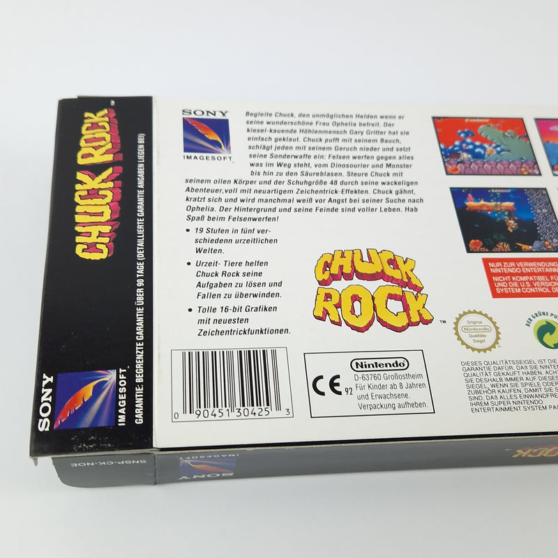 Super Nintendo Spiel : Chuck Rock - Modul Anleitung OVP cib | SNES PAL NOE