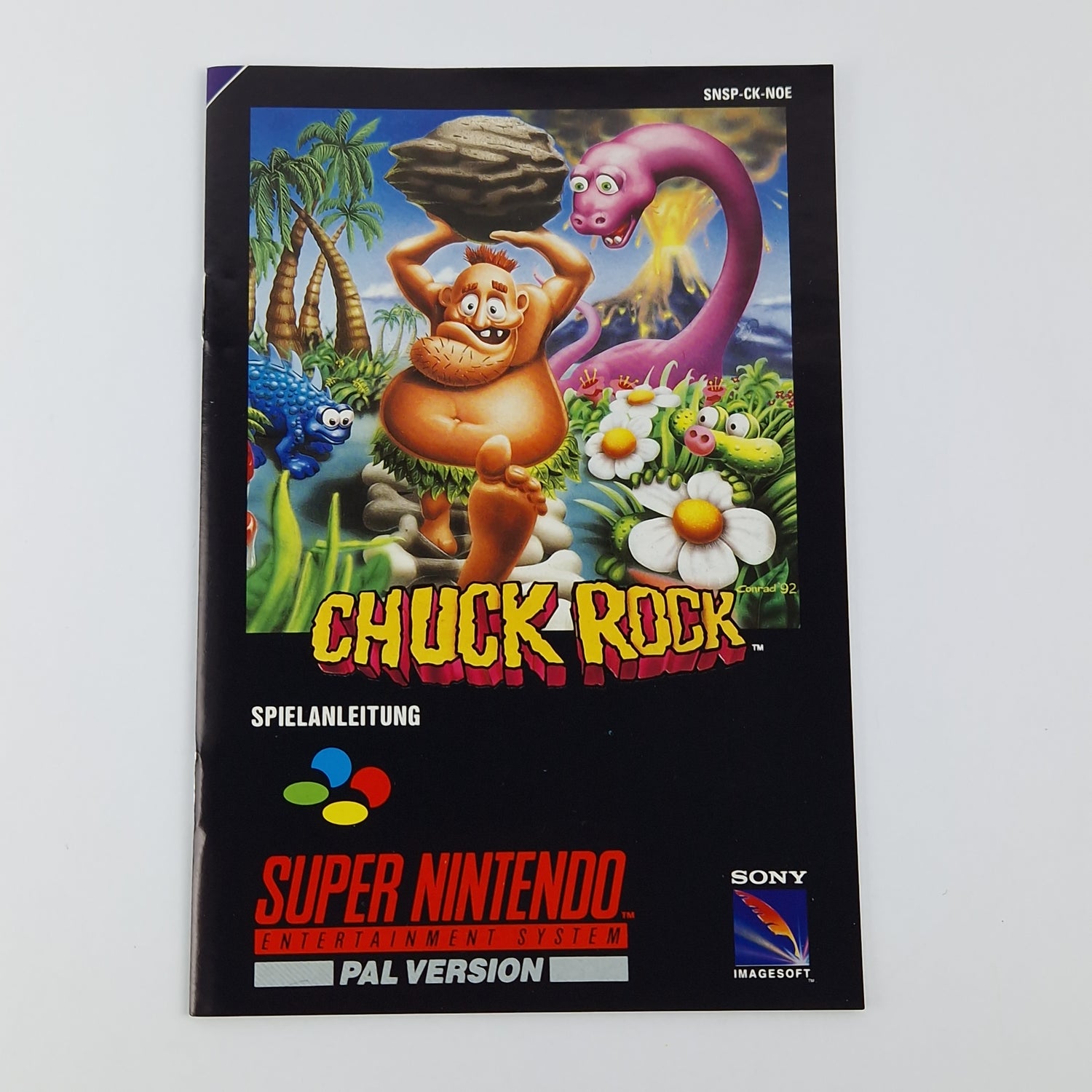 Super Nintendo Spiel : Chuck Rock - Modul Anleitung OVP cib | SNES PAL NOE