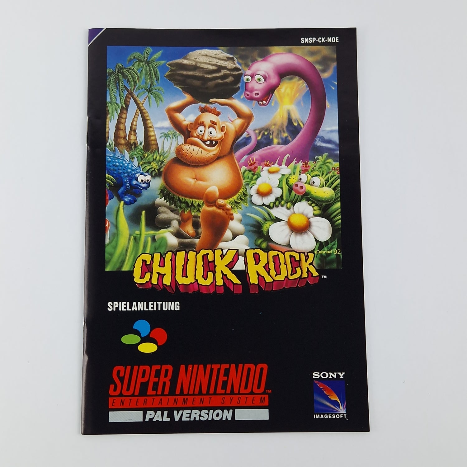 Super Nintendo Game: Chuck Rock - Module Instructions OVP cib | SNES PAL NOE