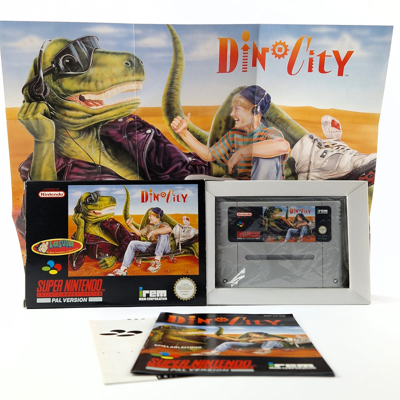 Super Nintendo Game: Dino City + Poster Module Instructions OVP cib | SNES NOE