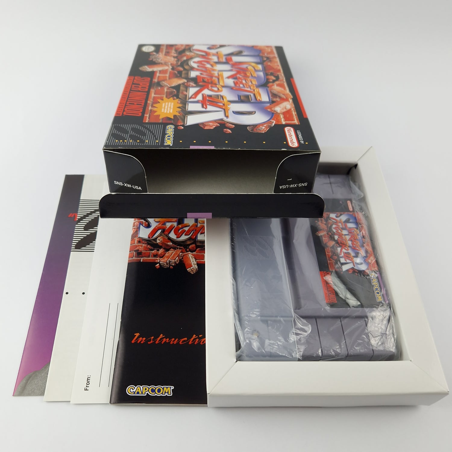 Super Nintendo Game: Super Street Fighter II - Cartridge Manual OVP | SNES USA