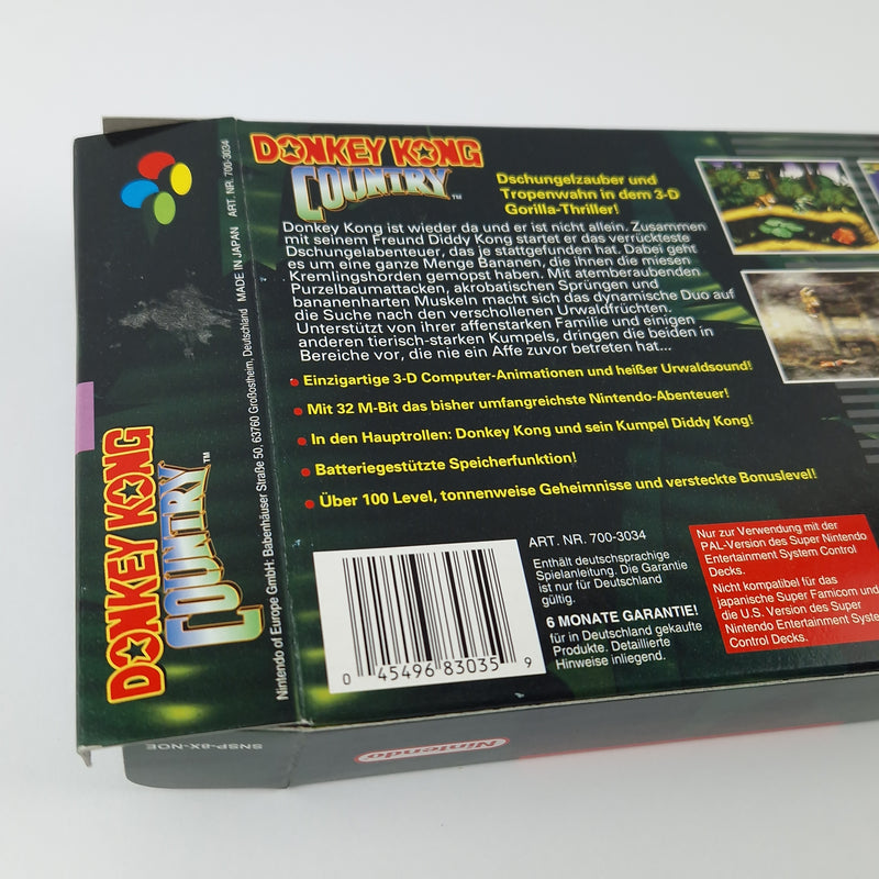 Super Nintendo Game: Donkey Kong Country 1 - Module Instructions OVP cib / SNES