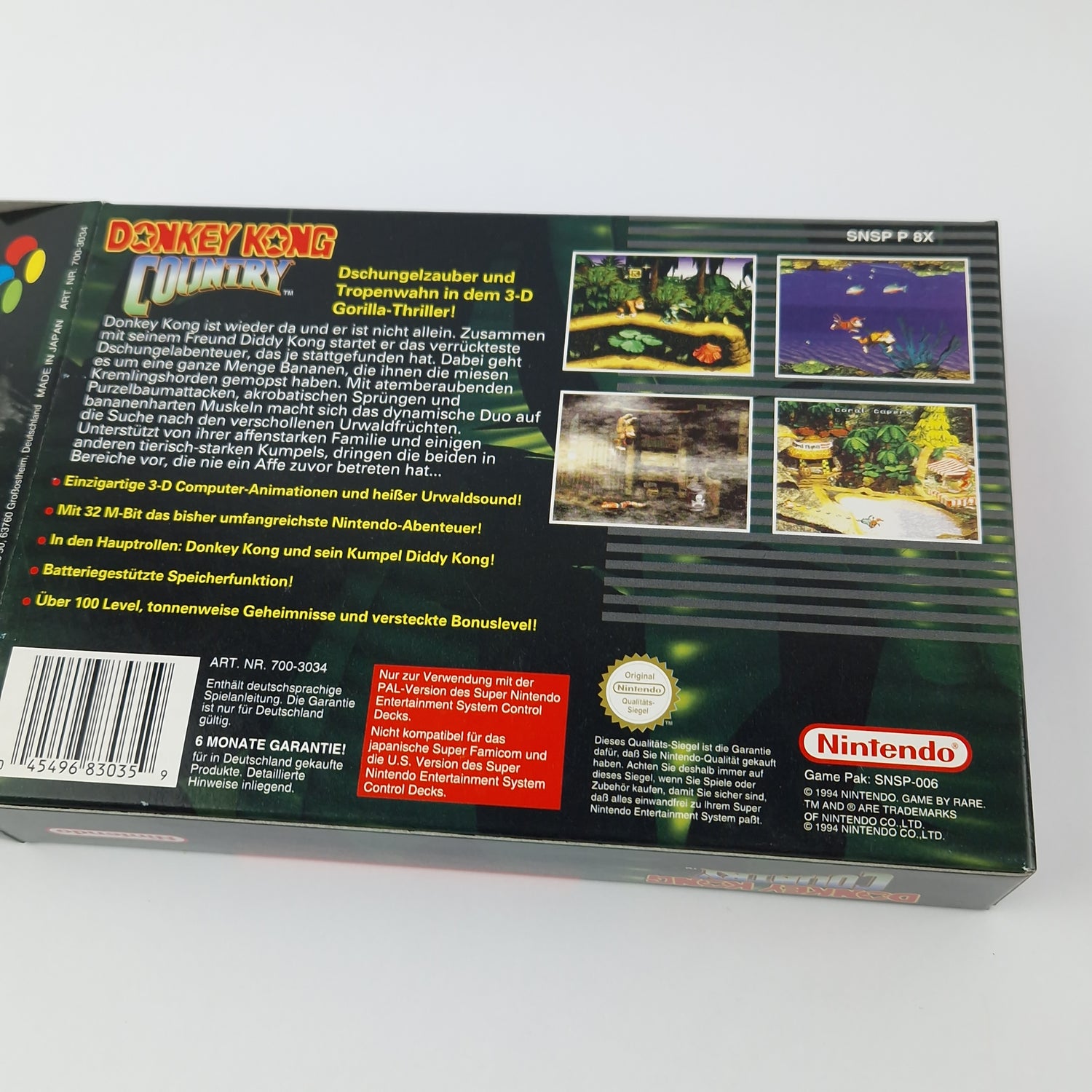 Super Nintendo Game: Donkey Kong Country 1 - Module Instructions OVP cib / SNES