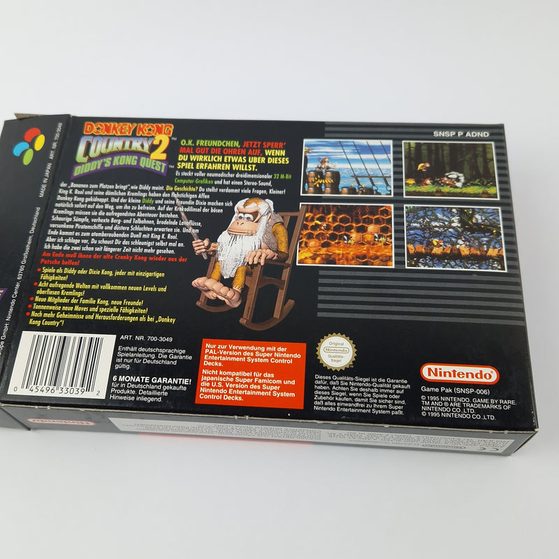 Super Nintendo Game: Donkey Kong Country 2 - Module Instructions OVP cib / SNES