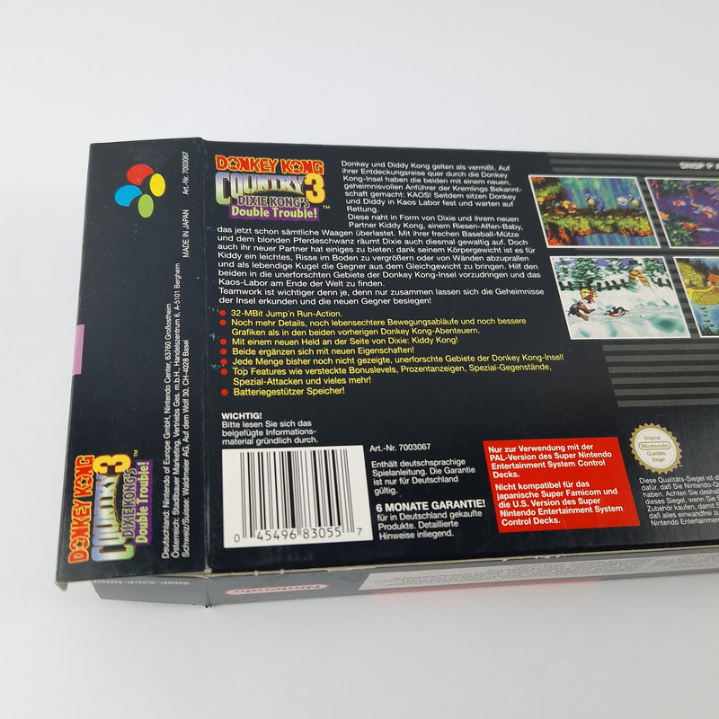 Super Nintendo Game: Donkey Kong Country 3 - Module Instructions OVP cib / SNES