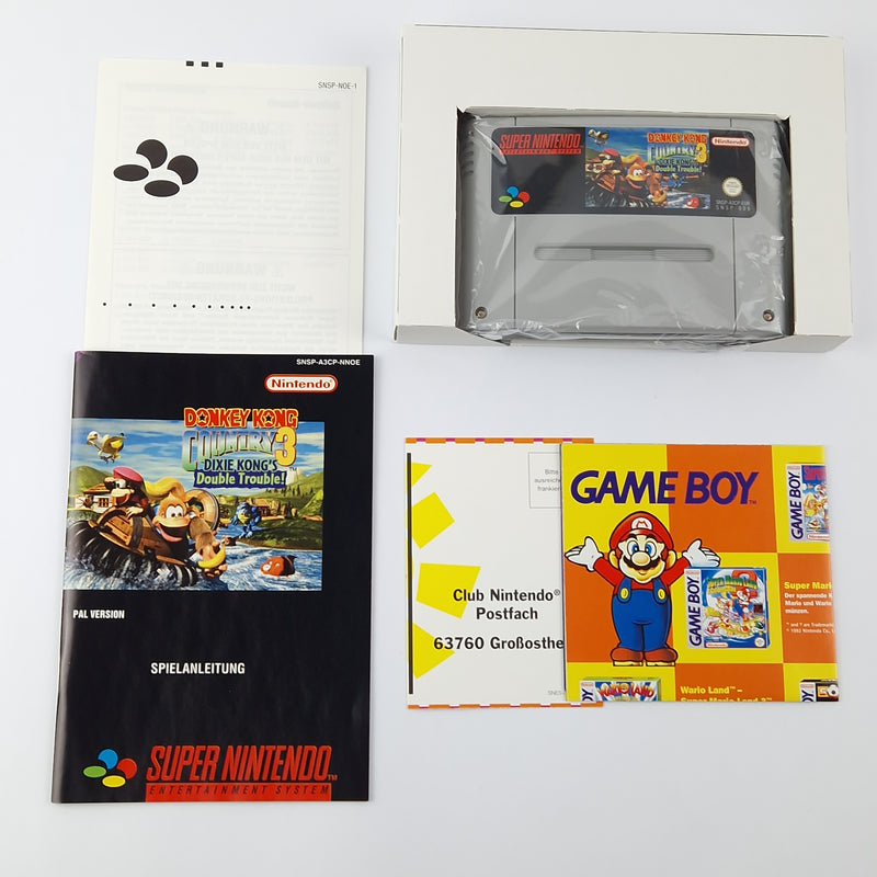 Super Nintendo Game: Donkey Kong Country 3 - Module Instructions OVP cib / SNES