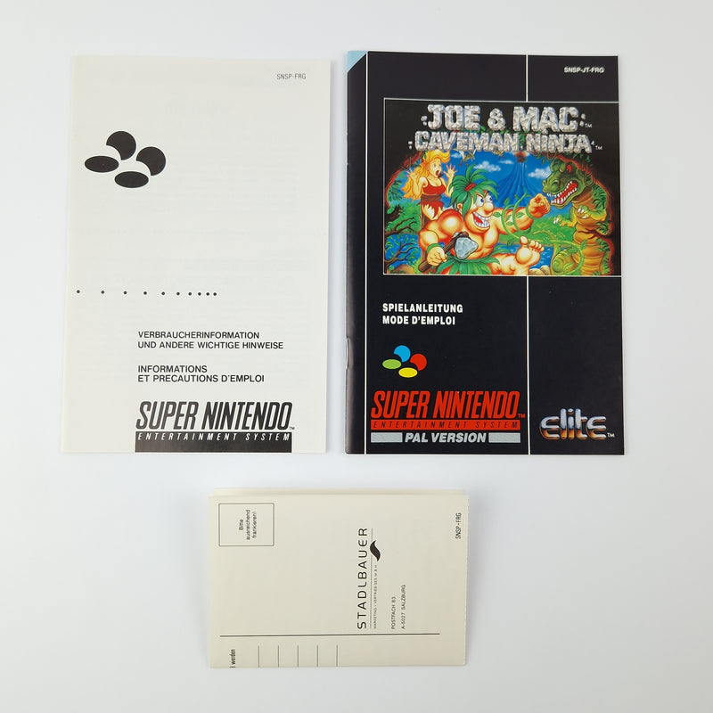 Super Nintendo Spiel : Joe & Mac Caveman Ninja - Modul Anleitung OVP cib / SNES