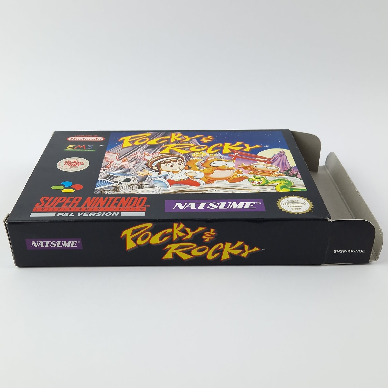 Super Nintendo Game: Pocky & Rocky - Module Instructions OVP cib / SNES PAL NOE