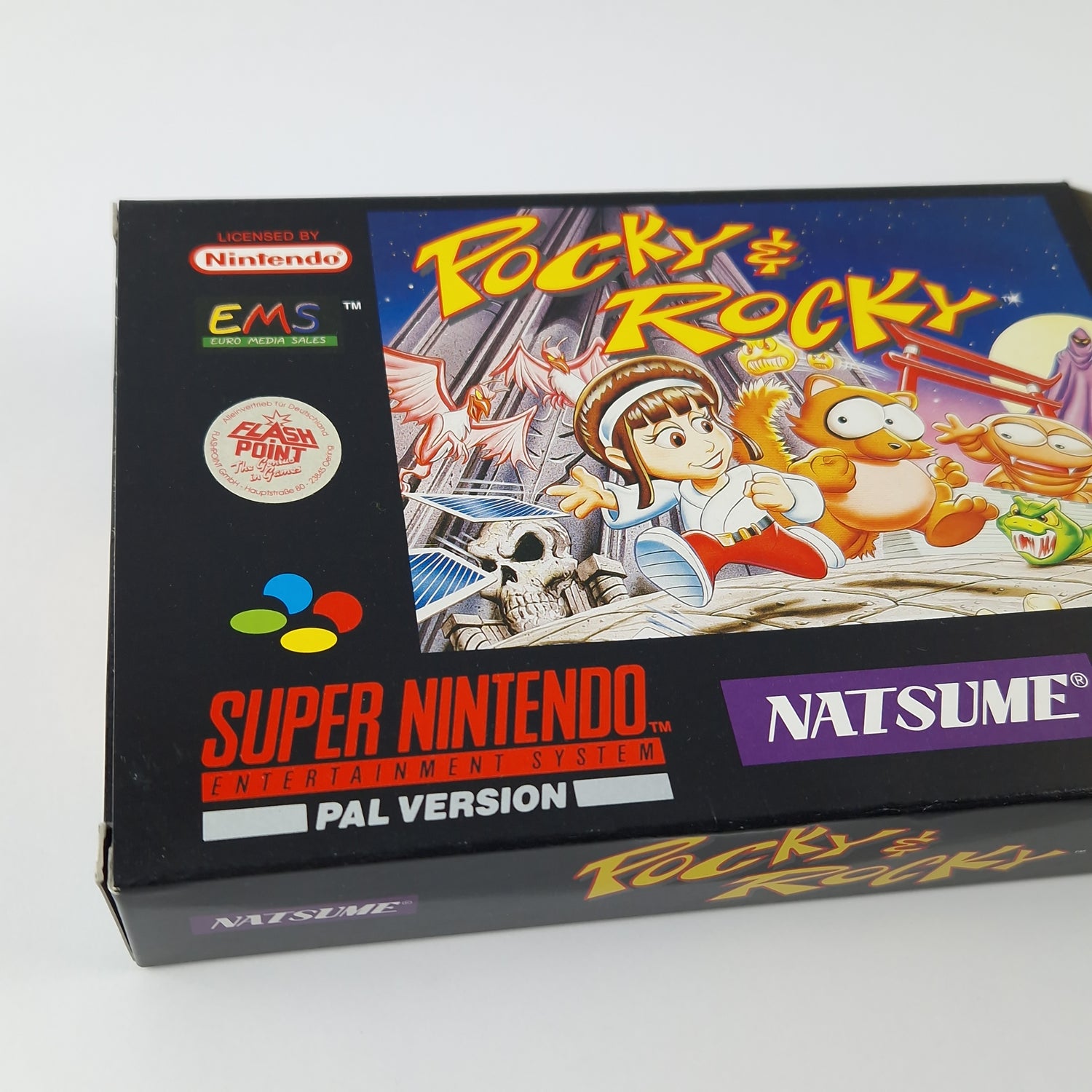 Super Nintendo Game: Pocky & Rocky - Module Instructions OVP cib / SNES PAL NOE