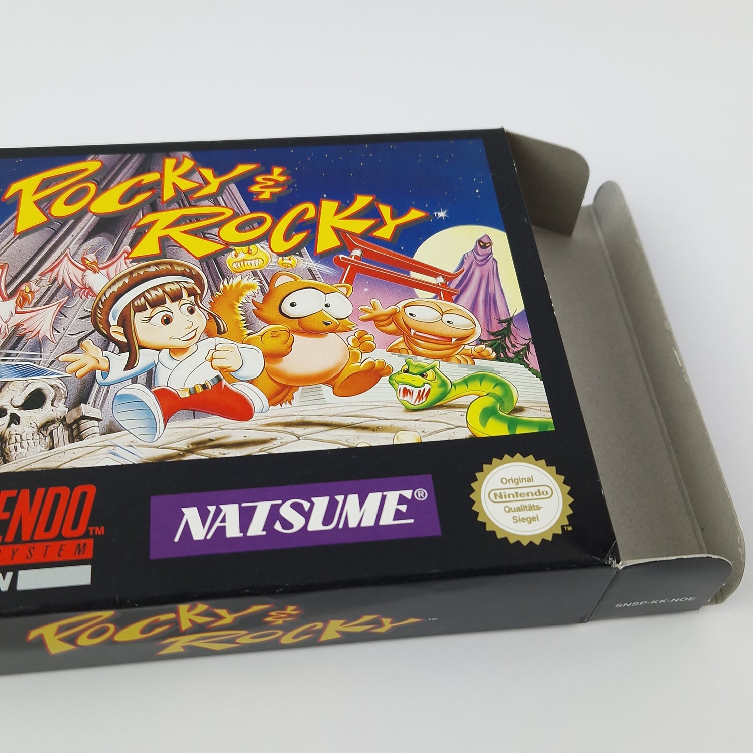 Super Nintendo Game: Pocky & Rocky - Module Instructions OVP cib / SNES PAL NOE