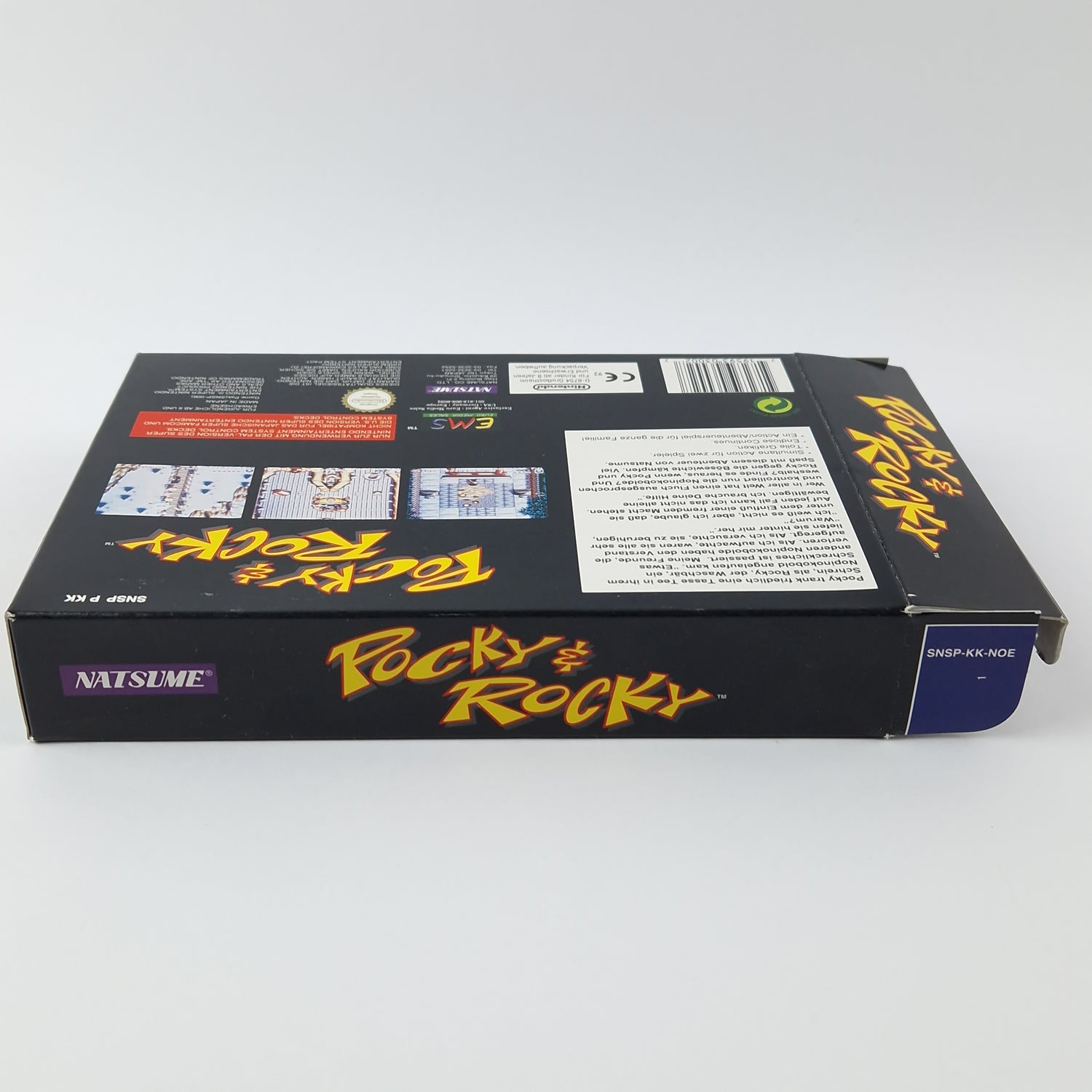 Super Nintendo Game: Pocky & Rocky - Module Instructions OVP cib / SNES PAL NOE