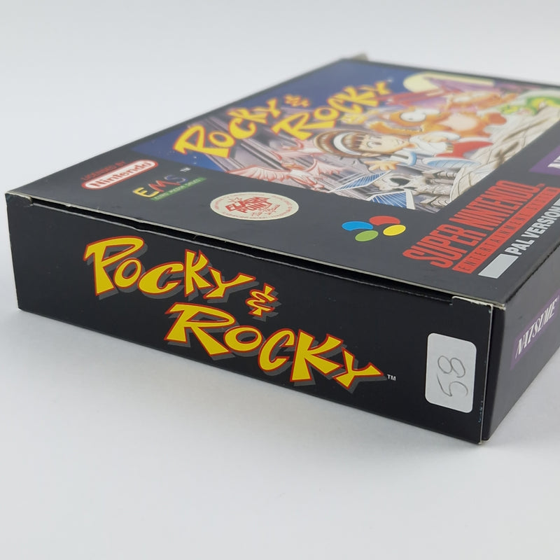 Super Nintendo Game: Pocky &amp; Rocky - Module Instructions OVP cib / SNES PAL NOE