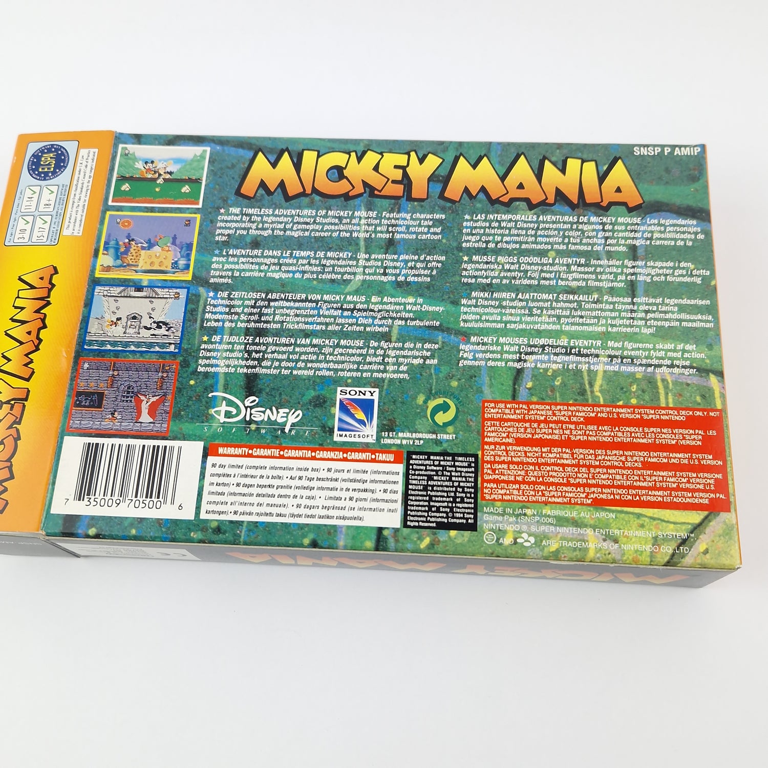 Super Nintendo Spiel : Mickey Mania - Modul Anleitung OVP cib / SNES Disney PAL