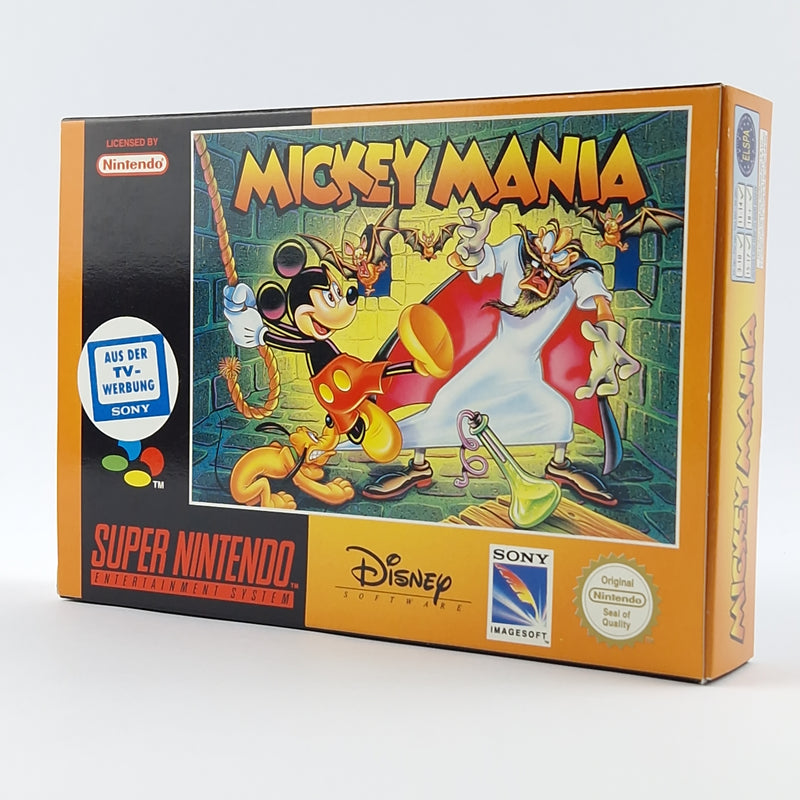 Super Nintendo Game: Mickey Mania - Module Instructions OVP cib / SNES Disney PAL