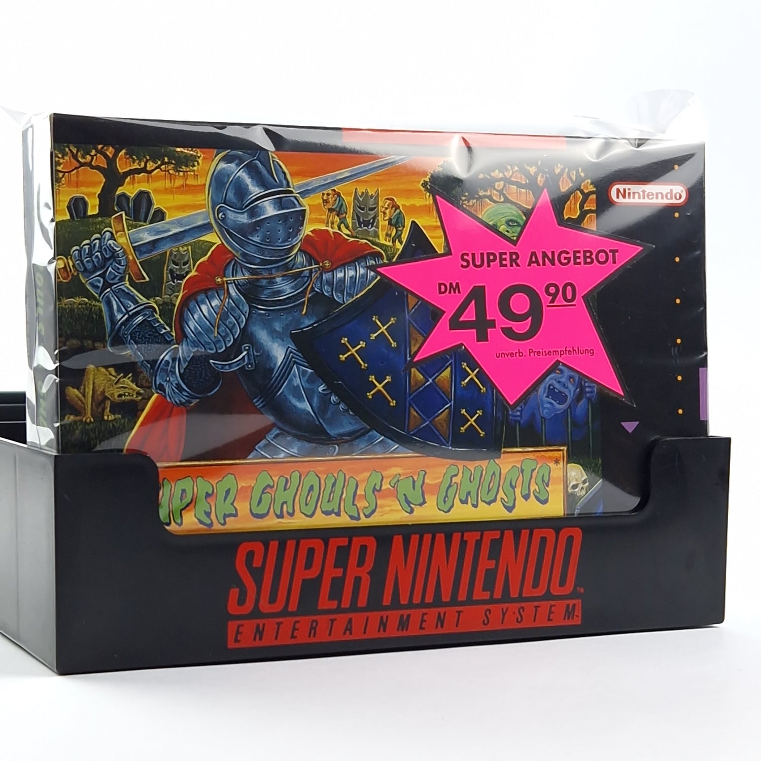 Super Nintendo Game: Super Ghouls n Ghosts - Module Instructions OVP cib / SNES