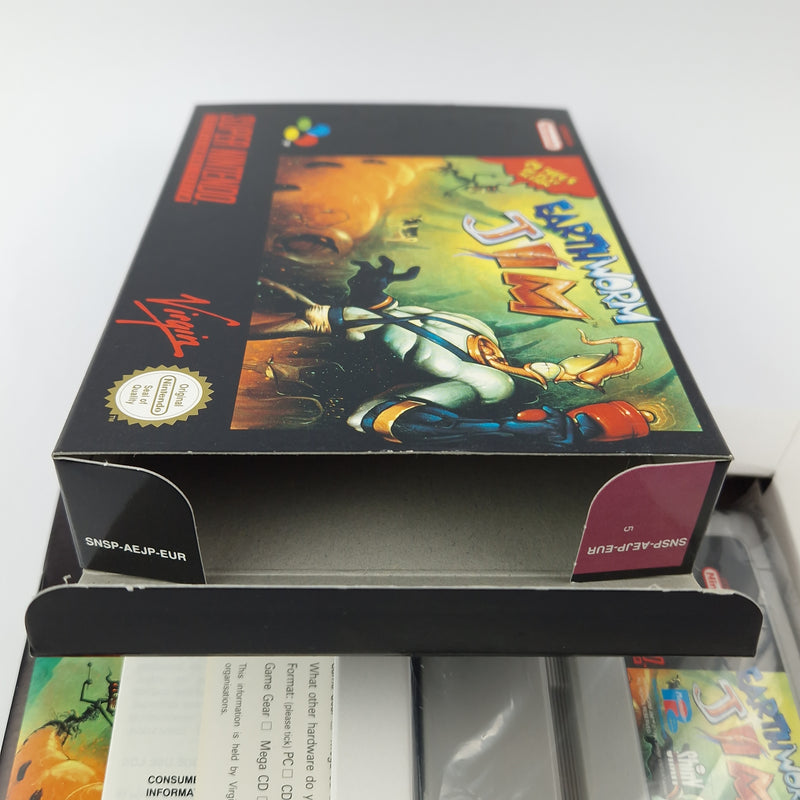 Super Nintendo Spiel : Earth Worm Jim - Modul Anleitung OVP cib / SNES PAL EUR