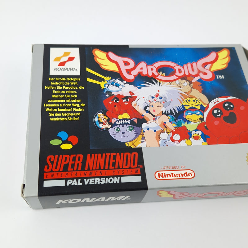 Super Nintendo Game: Parodius - Module Instructions OVP cib / SNES PAL NOE