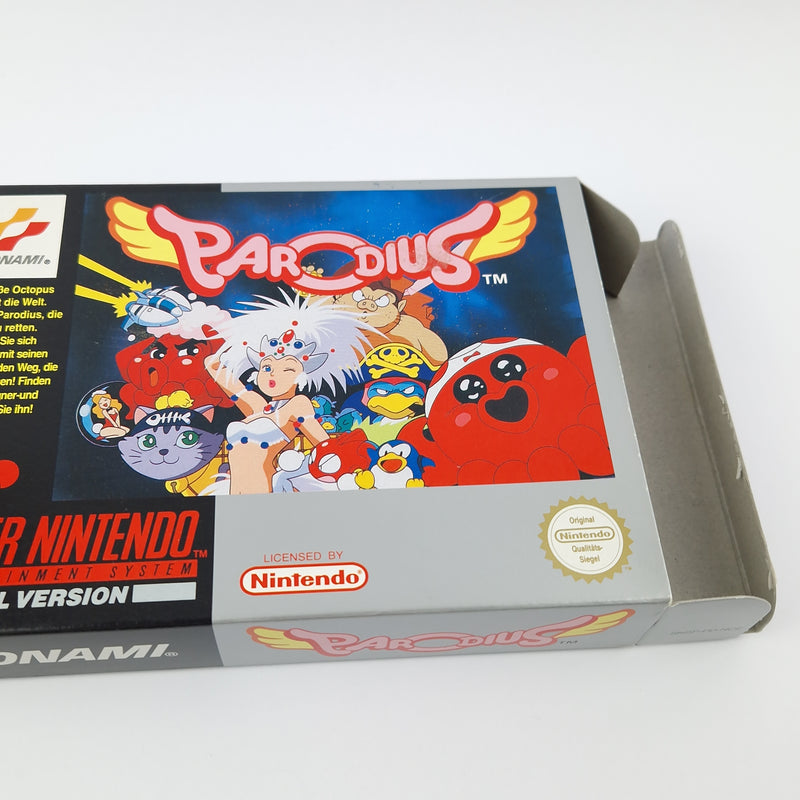 Super Nintendo Game: Parodius - Module Instructions OVP cib / SNES PAL NOE