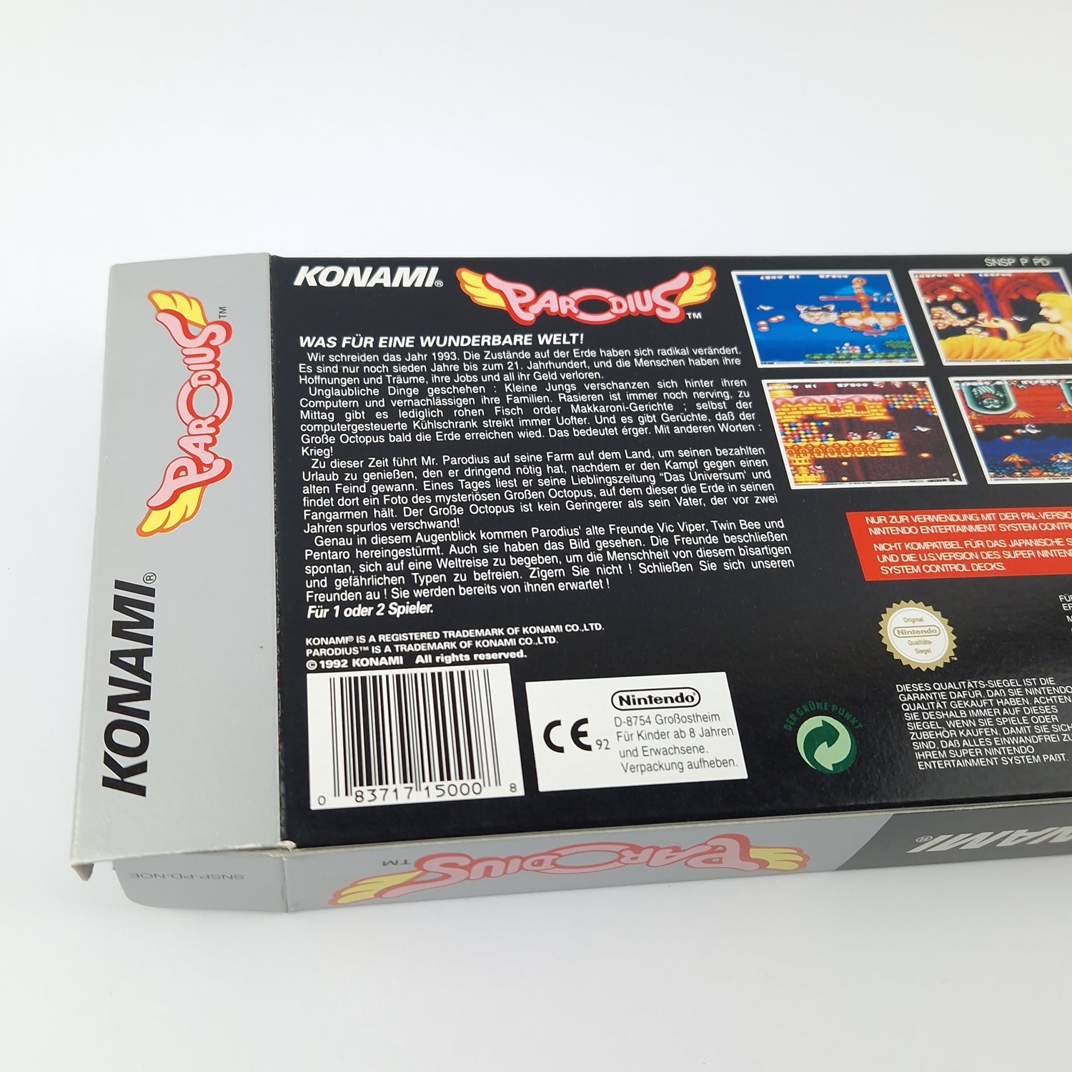 Super Nintendo Game: Parodius - Module Instructions OVP cib / SNES PAL NOE