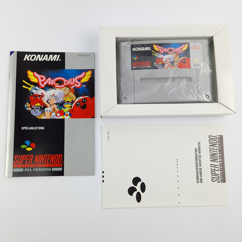 Super Nintendo Spiel : Parodius - Modul Anleitung OVP cib / SNES PAL NOE