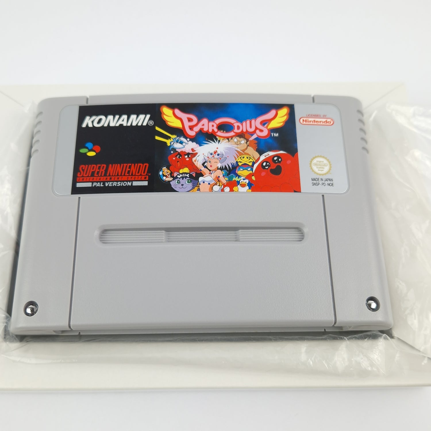 Super Nintendo Game: Parodius - Module Instructions OVP cib / SNES PAL NOE