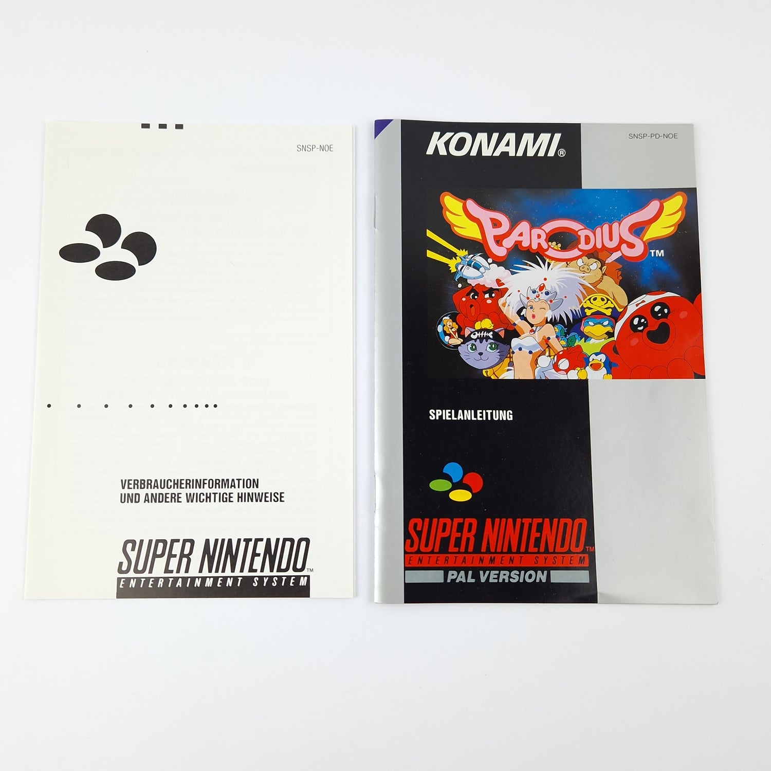 Super Nintendo Spiel : Parodius - Modul Anleitung OVP cib / SNES PAL NOE