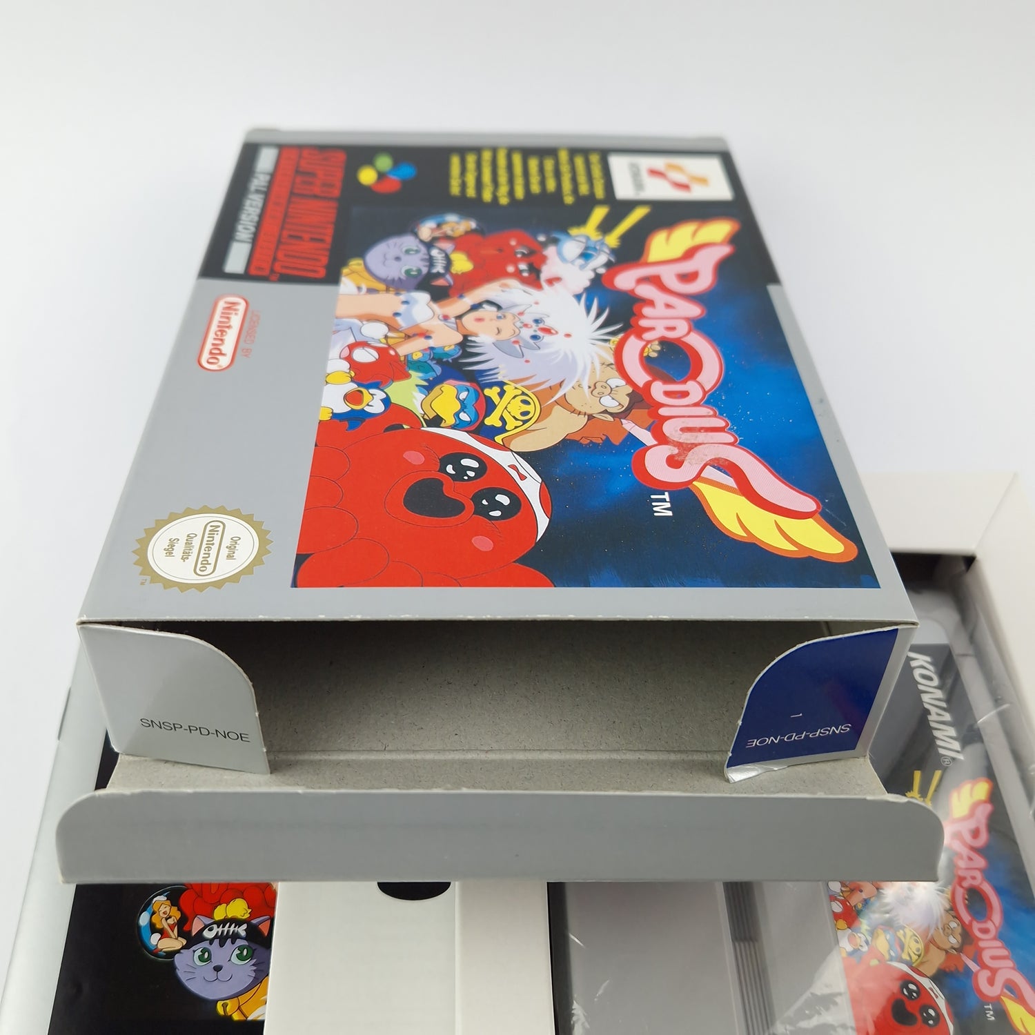 Super Nintendo Game: Parodius - Module Instructions OVP cib / SNES PAL NOE