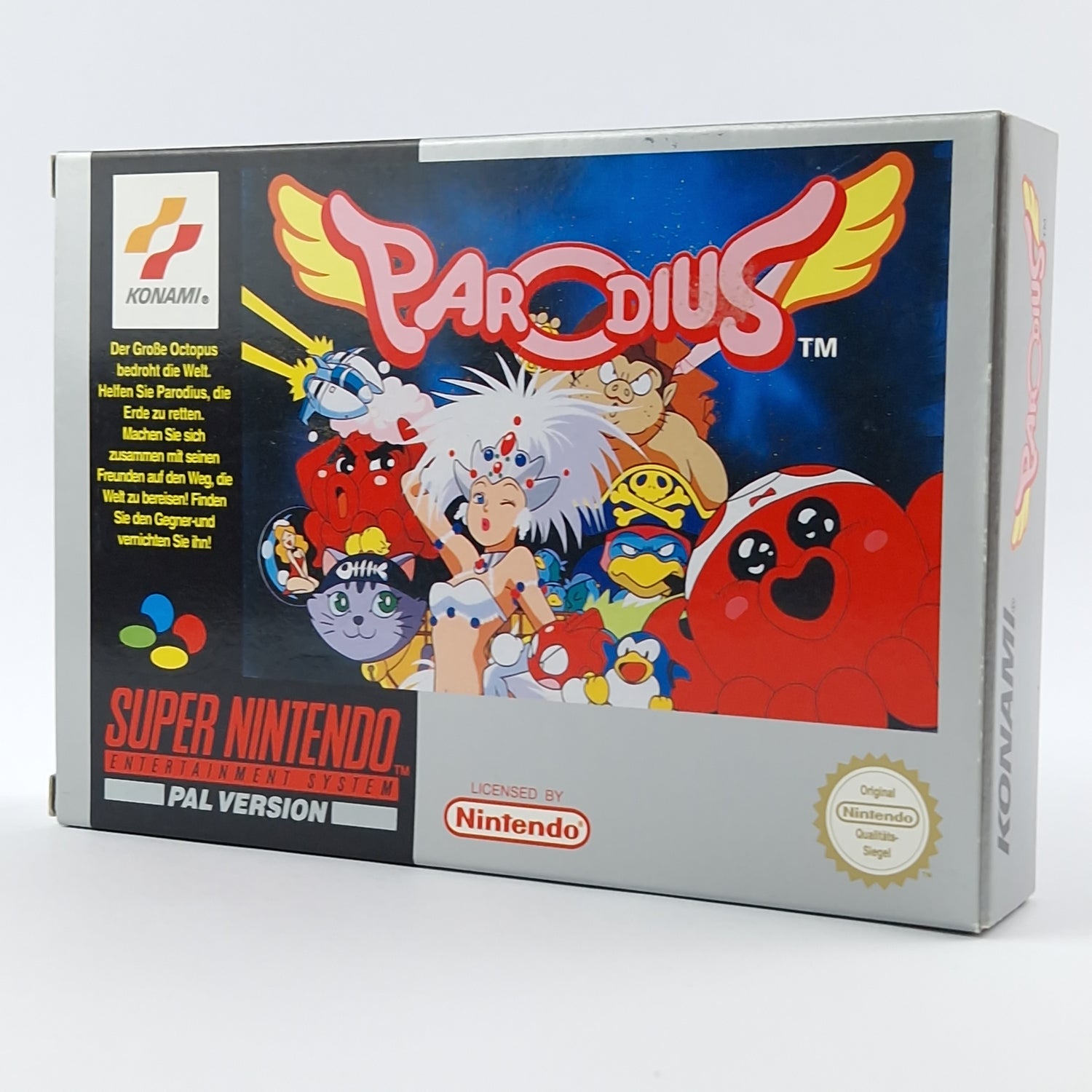 Super Nintendo Game: Parodius - Module Instructions OVP cib / SNES PAL NOE