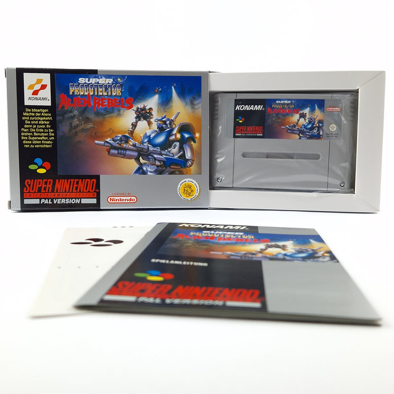 Super Nintendo Spiel : Super Probotector Alien Rebels - OVP cib / SNES PAL NOE-1