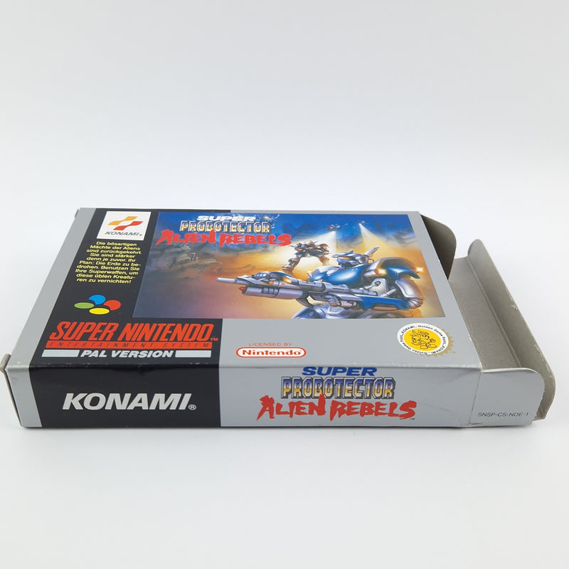 Super Nintendo Spiel : Super Probotector Alien Rebels - OVP cib / SNES PAL NOE-1