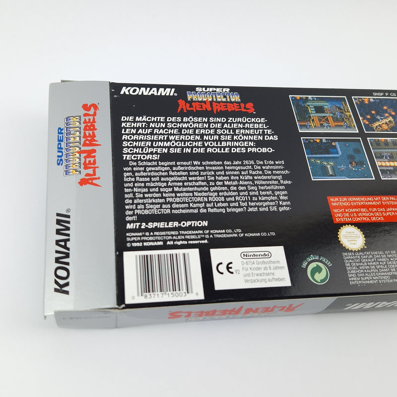 Super Nintendo Spiel : Super Probotector Alien Rebels - OVP cib / SNES PAL NOE-1