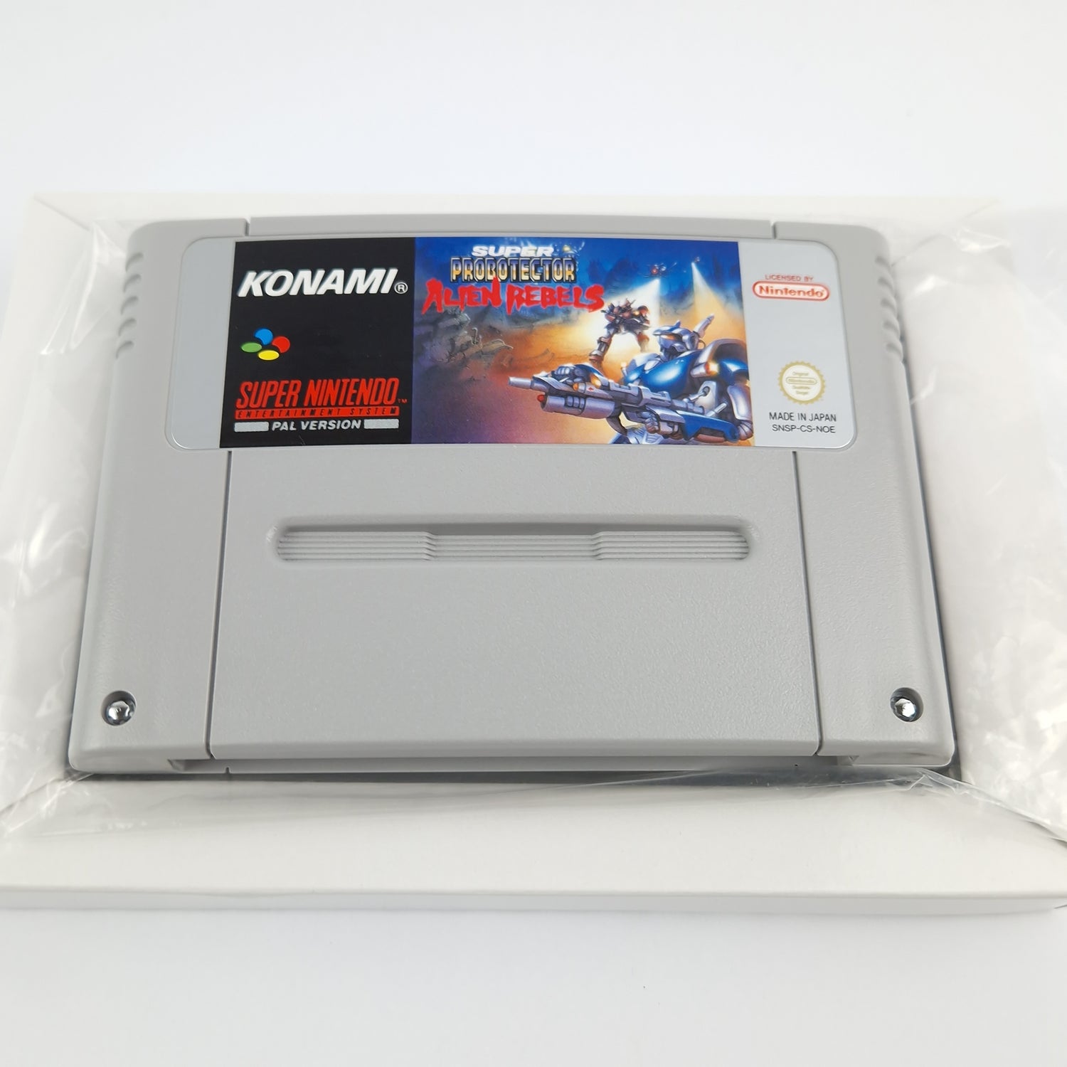 Super Nintendo Spiel : Super Probotector Alien Rebels - OVP cib / SNES PAL NOE-1