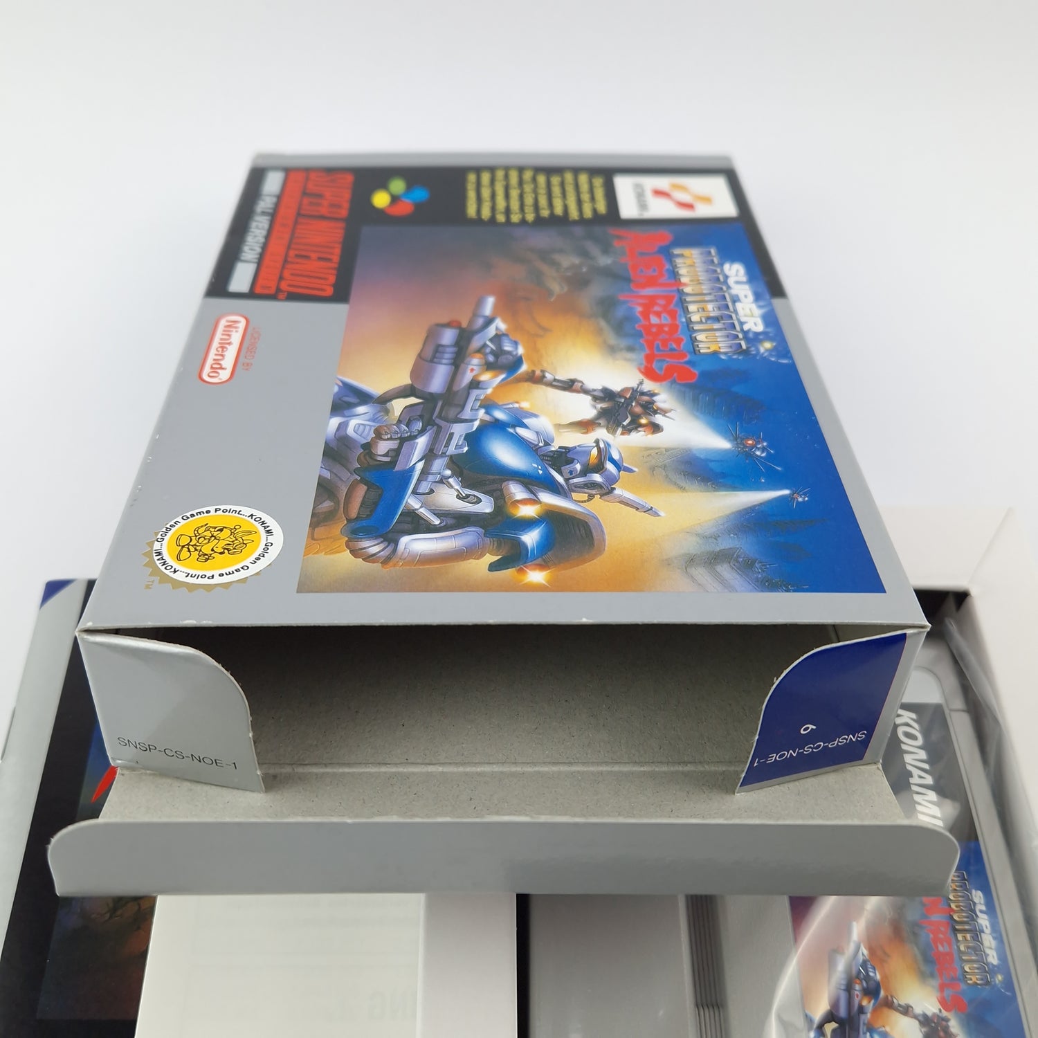 Super Nintendo Spiel : Super Probotector Alien Rebels - OVP cib / SNES PAL NOE-1