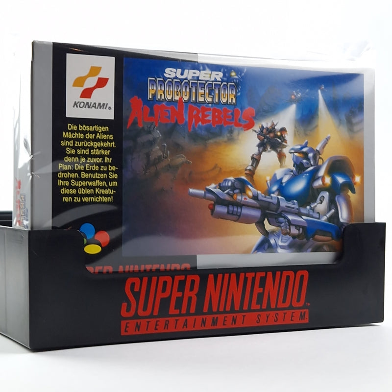 Super Nintendo Spiel : Super Probotector Alien Rebels - OVP cib / SNES PAL NOE-1