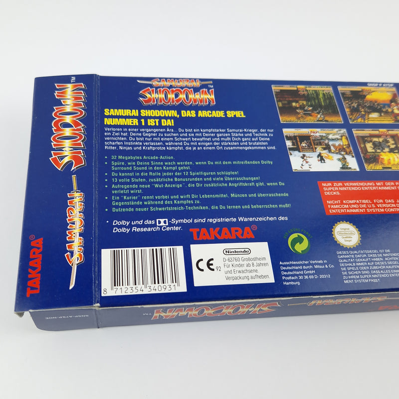 Super Nintendo Spiel : Samurai Shodown - Modul Anleitung OVP cib Box / SNES PAL