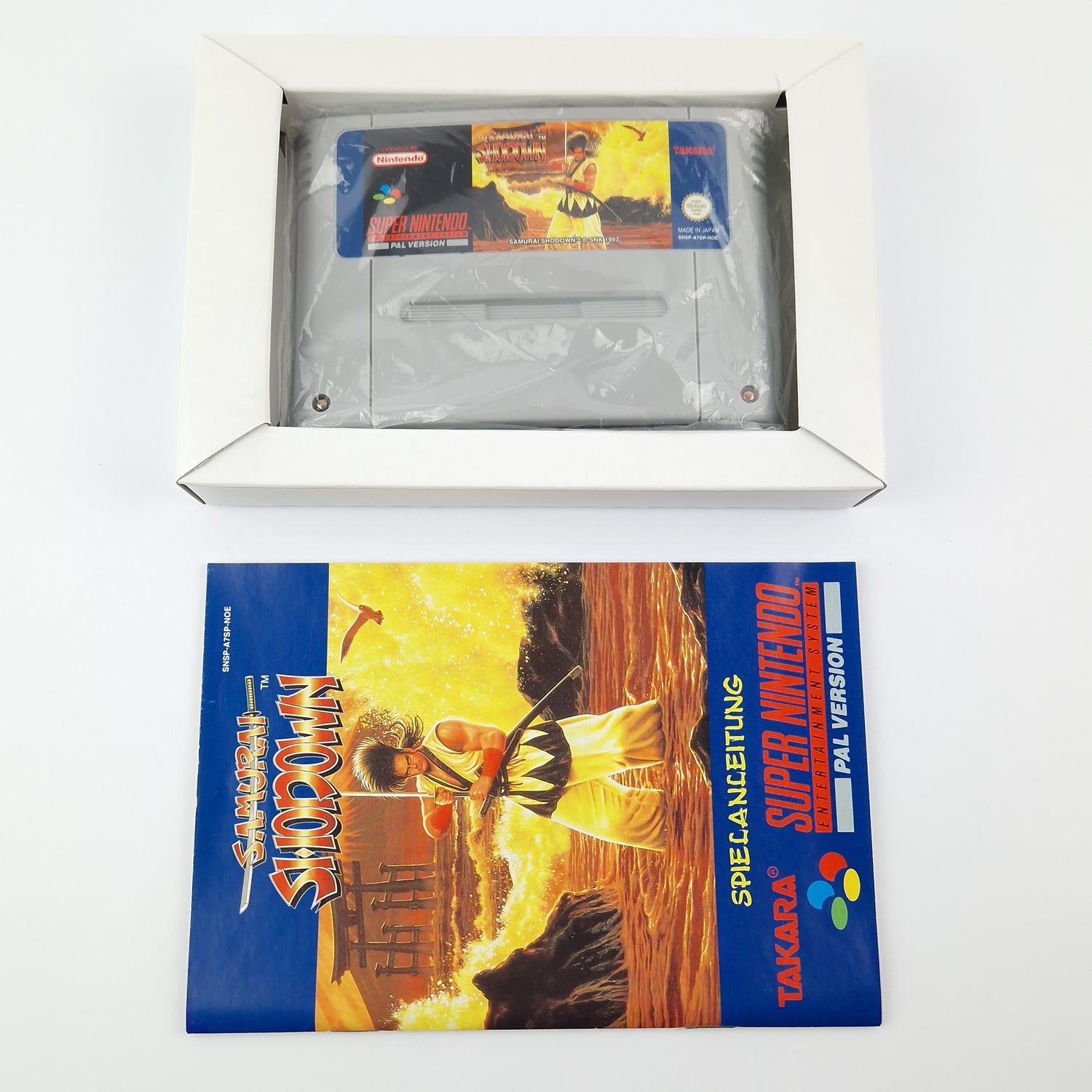 Super Nintendo Game: Samurai Shodown - Module Instructions OVP cib Box / SNES PAL