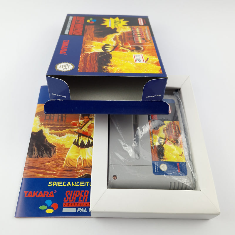 Super Nintendo Spiel : Samurai Shodown - Modul Anleitung OVP cib Box / SNES PAL