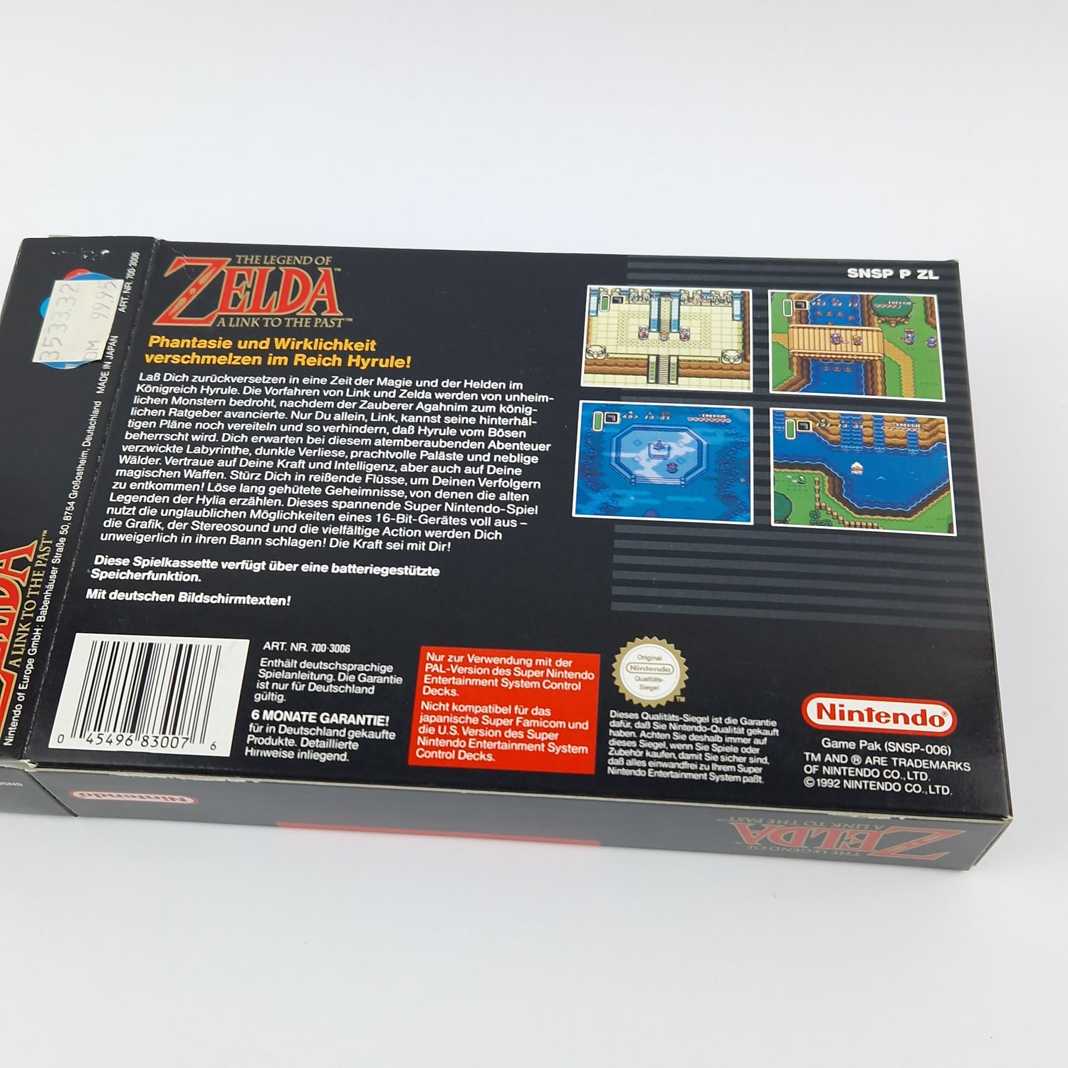 Super Nintendo Game: Zelda a link to the Past - Module Instructions OVP CIB SNES