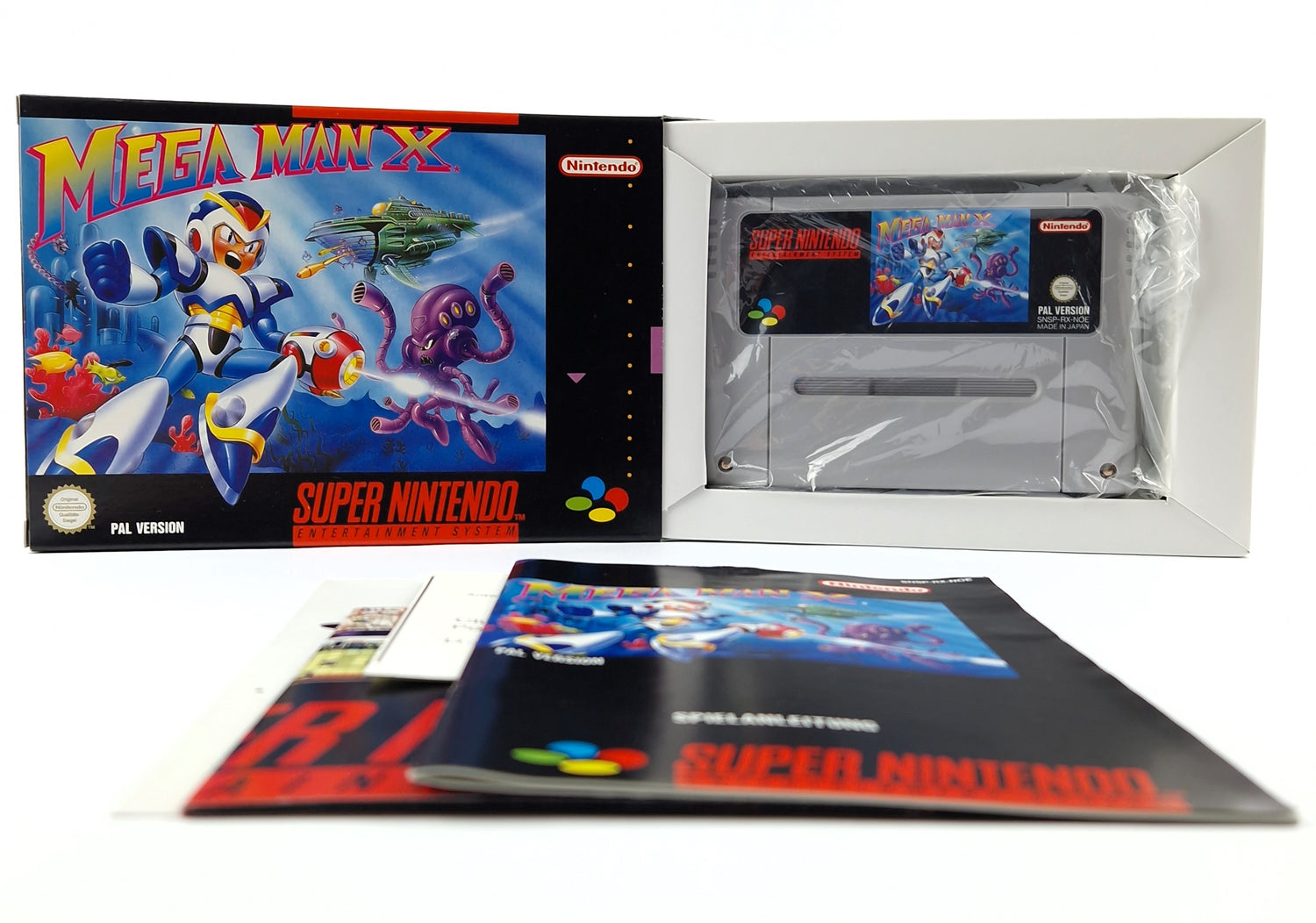 Super Nintendo Spiel : Mega Man X - Modul Anleitung OVP CIB SNES MegaMan X2 X3