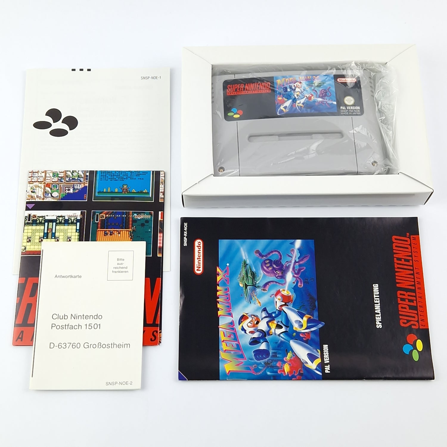 Super Nintendo Spiel : Mega Man X - Modul Anleitung OVP CIB SNES MegaMan X2 X3