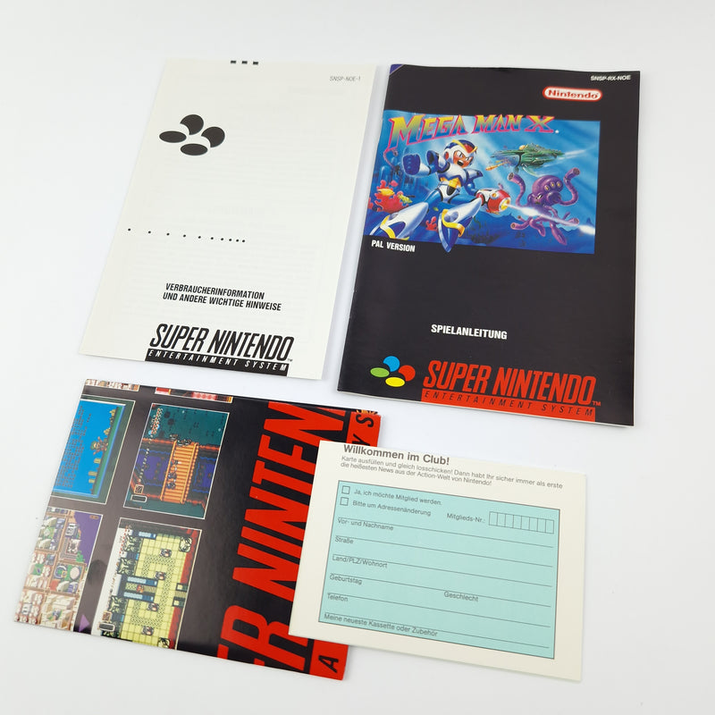 Super Nintendo Game: Mega Man X - Module Instructions OVP CIB SNES MegaMan X2 X3