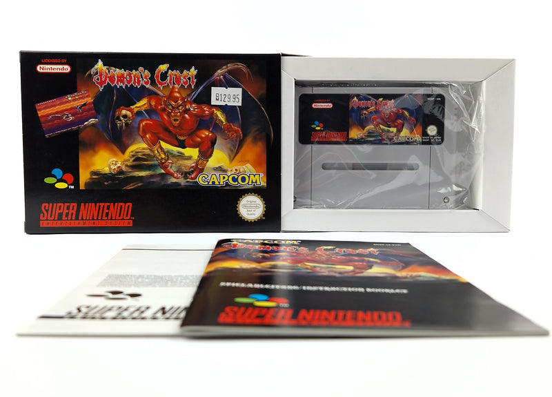 Super Nintendo Game: Demons Crest - Module Instructions OVP CIB SNES PAL EUR