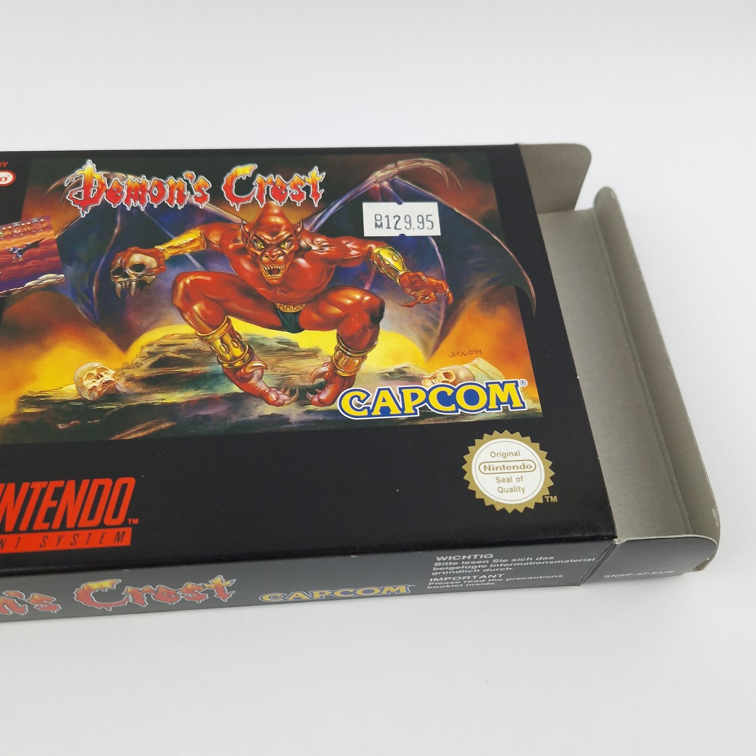 Super Nintendo Game: Demons Crest - Module Instructions OVP CIB SNES PAL EUR