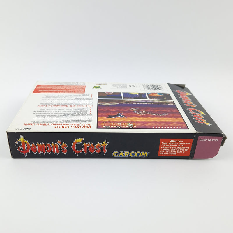 Super Nintendo Spiel : Demons Crest - Modul Anleitung OVP CIB SNES PAL EUR