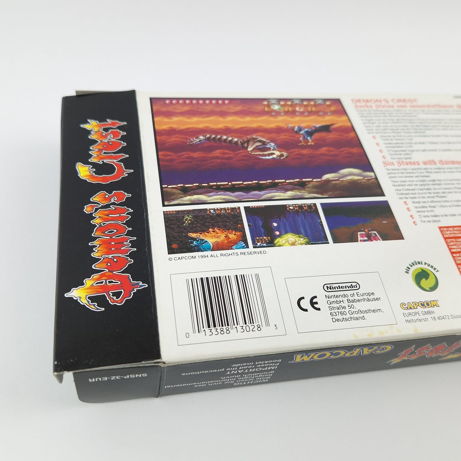 Super Nintendo Game: Demons Crest - Module Instructions OVP CIB SNES PAL EUR