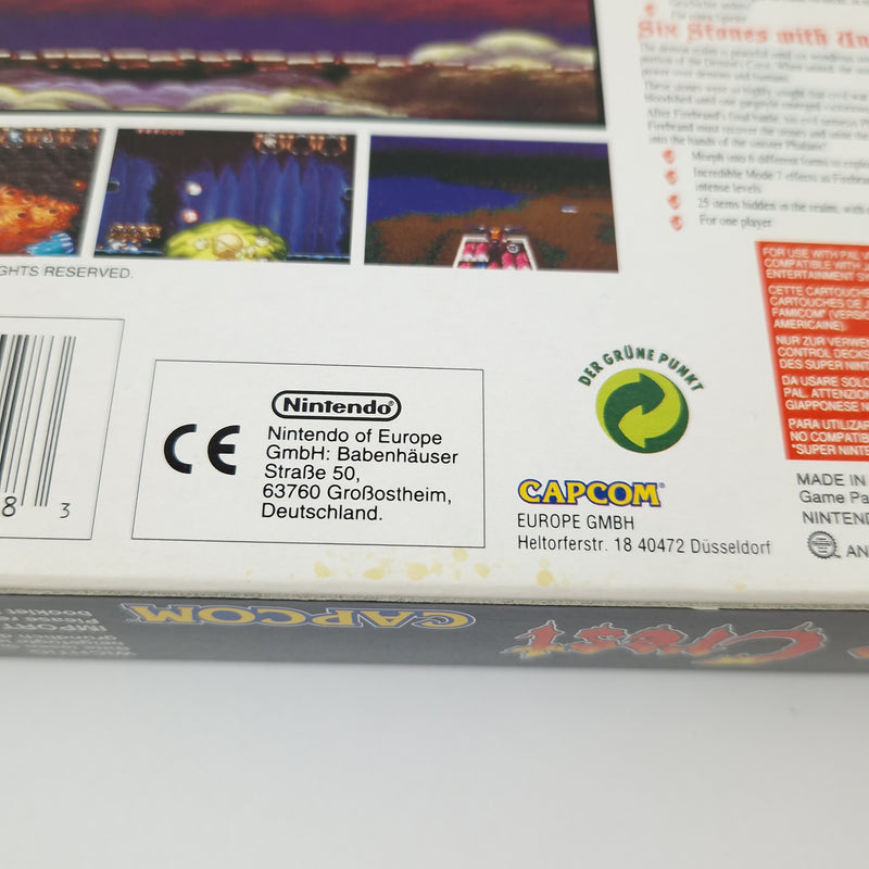 Super Nintendo Game: Demons Crest - Module Instructions OVP CIB SNES PAL EUR