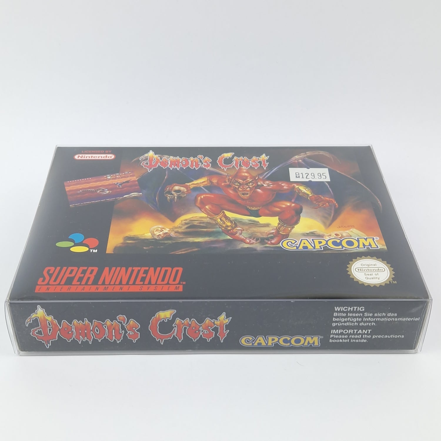 Super Nintendo Game: Demons Crest - Module Instructions OVP CIB SNES PAL EUR